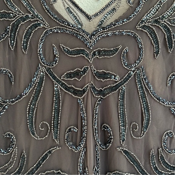 Pizarro Nights | Illusion Beaded Mesh Gown - Picture 7 of 12